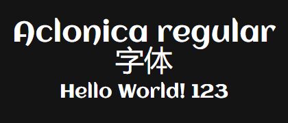 Aclonica-regular