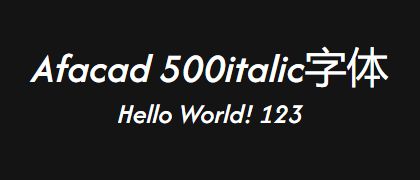 Afacad-500italic