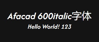 Afacad-600italic
