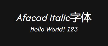 Afacad-italic