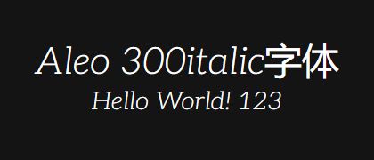 Aleo-300italic