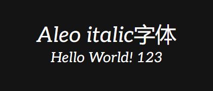 Aleo-italic