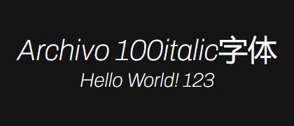 Archivo-100italic