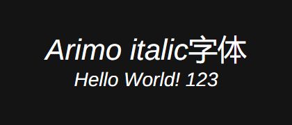 Arimo-italic