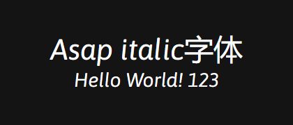 Asap-italic