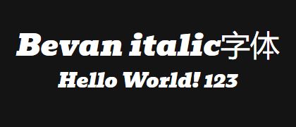 Bevan-italic
