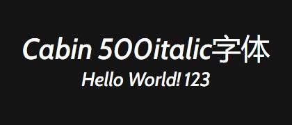 Cabin-500italic