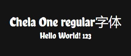 Chela-One-regular