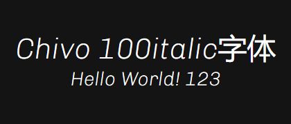 Chivo-100italic