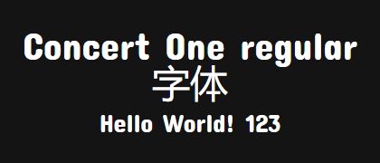 Concert-One-regular