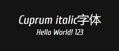 Cuprum-italic