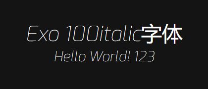 Exo-100italic