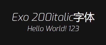 Exo-200italic