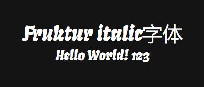 Fruktur-italic