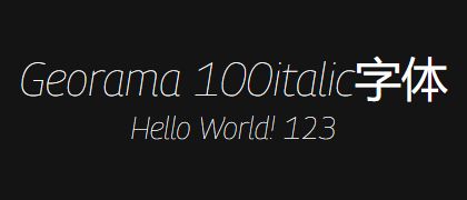 Georama-100italic