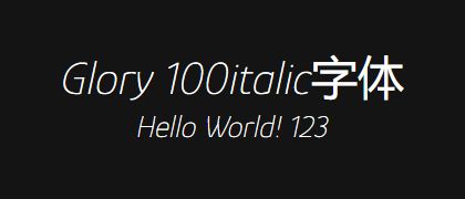 Glory-100italic
