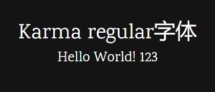 Karma-regular