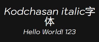 Kodchasan-italic