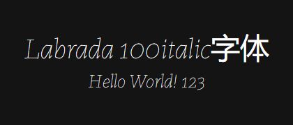 Labrada-100italic