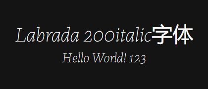 Labrada-200italic