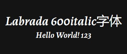 Labrada-600italic