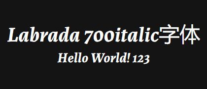 Labrada-700italic
