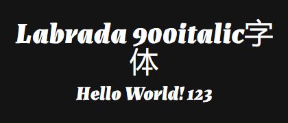 Labrada-900italic