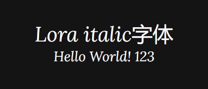 Lora-italic