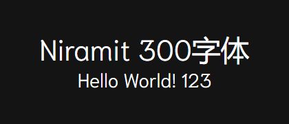 Niramit-300