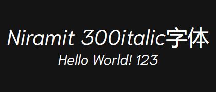 Niramit-300italic