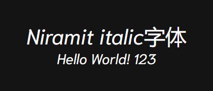 Niramit-italic