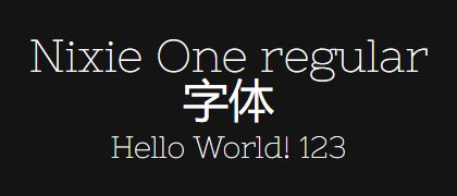 Nixie-One-regular