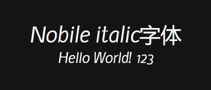 Nobile-italic