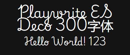 Playwrite-ES-Deco-300