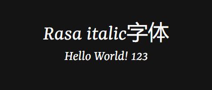 Rasa-italic