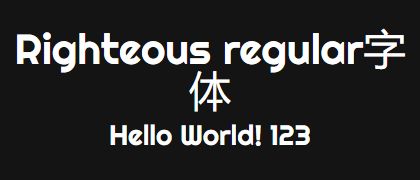 Righteous-regular