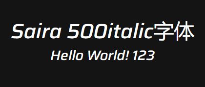 Saira-500italic