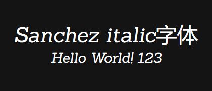 Sanchez-italic
