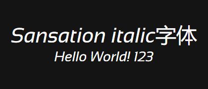 Sansation-italic