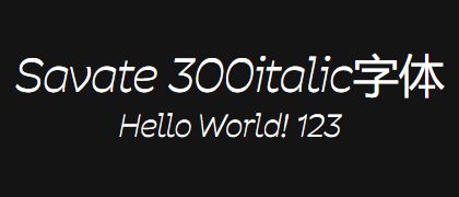 Savate-300italic