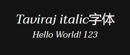 Taviraj-italic