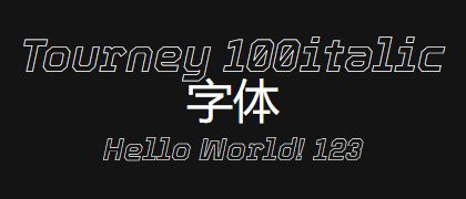 Tourney-100italic