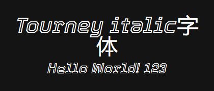 Tourney-italic