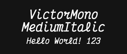 VictorMono-MediumItalic