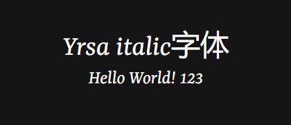 Yrsa-italic